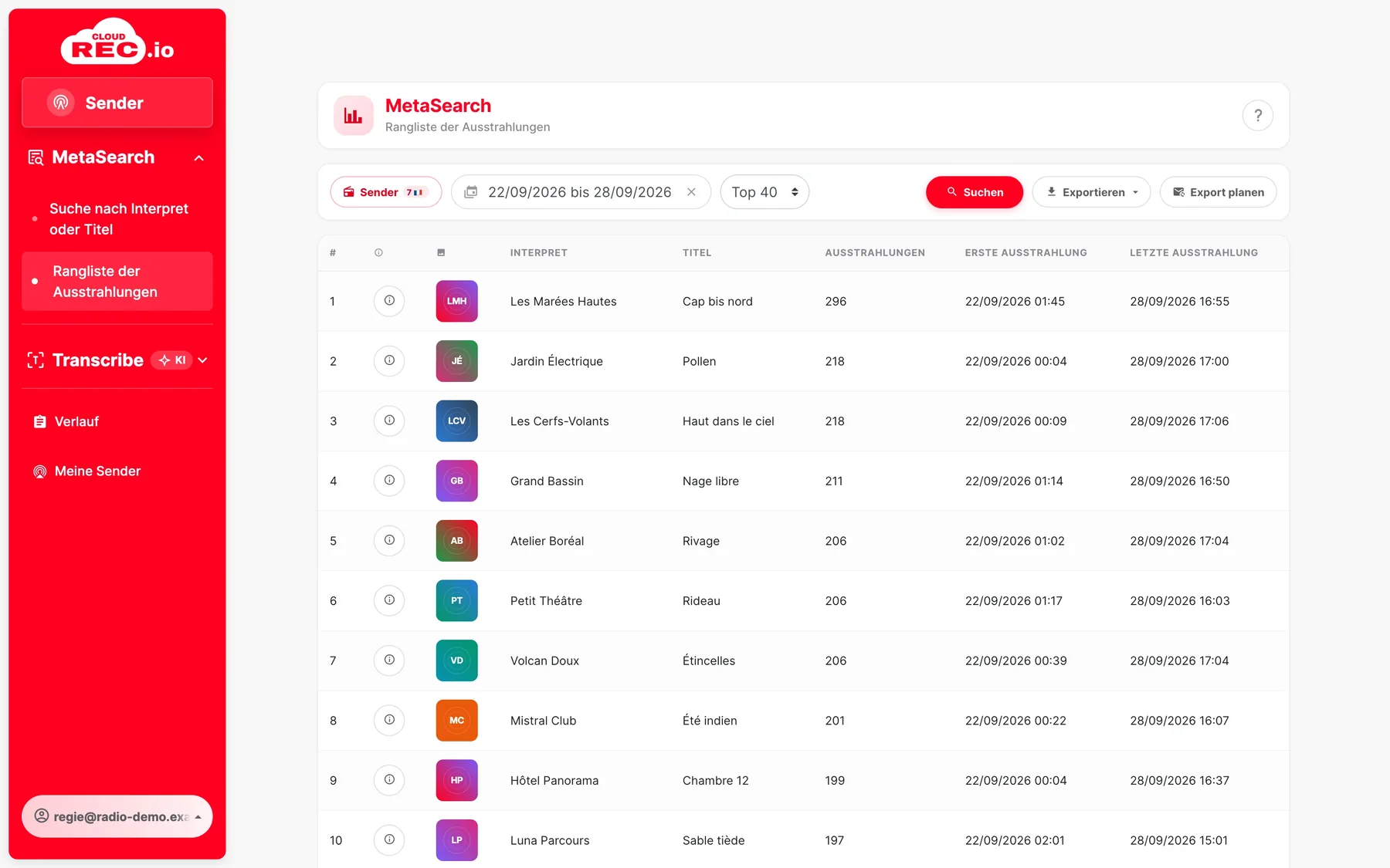 CloudREC.io-Screenshot : MetaSearch