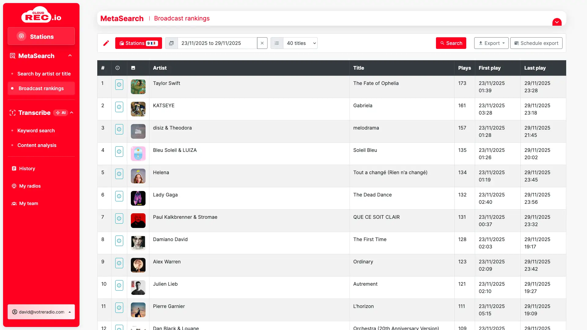 Capture d’écran CloudREC.io
